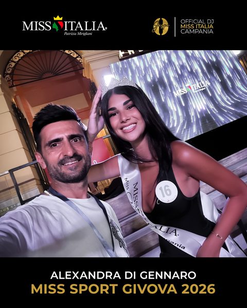 Alexandra Di Gennaro, Miss Sport Givova 2026, con Jespo